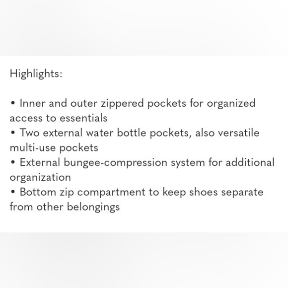 NWT BLOGILATES ULTIMATE ATHLETIC BLACK BACKPACK - Picture 6 of 6